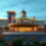 Exterior view of Bay Mills Casino showcasing its architecture