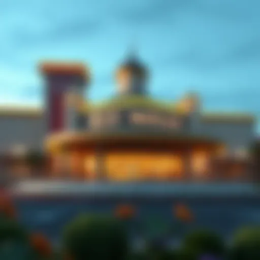 Exterior view of Bay Mills Casino showcasing its architecture