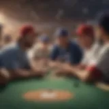 Baseball fans engaged in a betting discussion