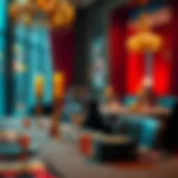 Elegant casino night table setting with stylish decor