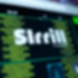 Skrill logo on a digital wallet interface