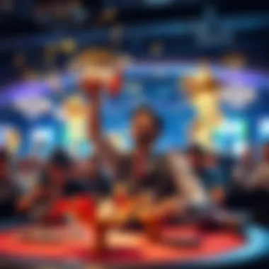 A celebratory moment during a tournament award ceremony