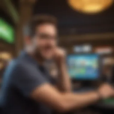 Customer enjoying a gaming session at a DraftKings casino