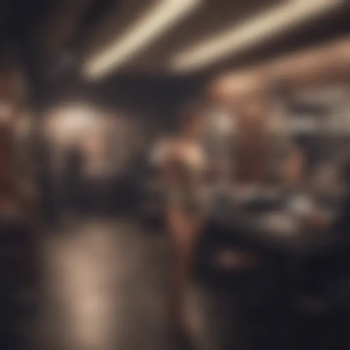 Backstage view showing performers preparing for a show