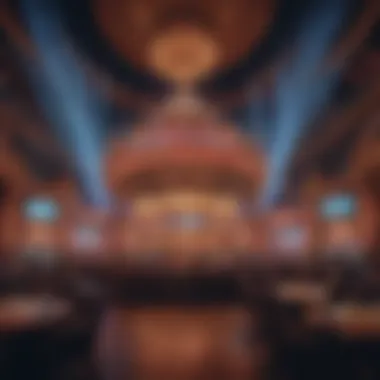 Vibrant stage setup with dazzling lights at New York New York Casino