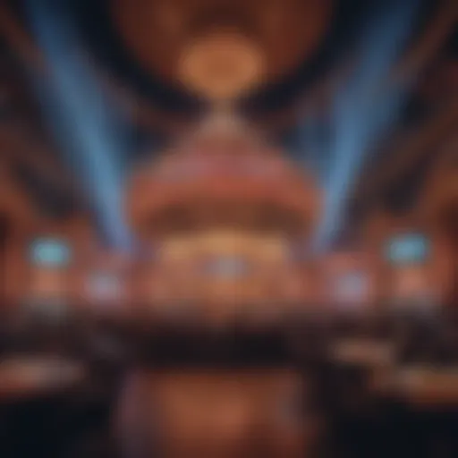 Vibrant stage setup with dazzling lights at New York New York Casino
