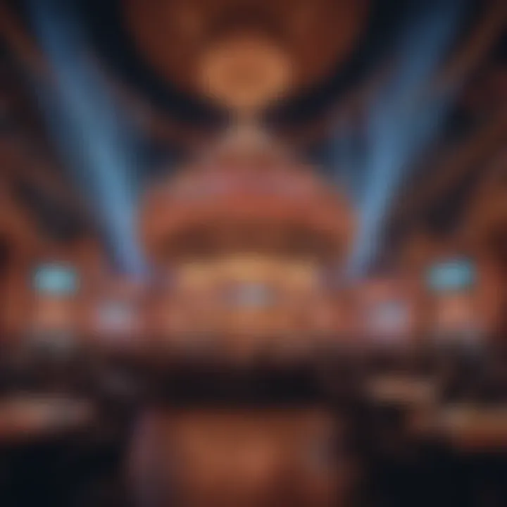 Vibrant stage setup with dazzling lights at New York New York Casino