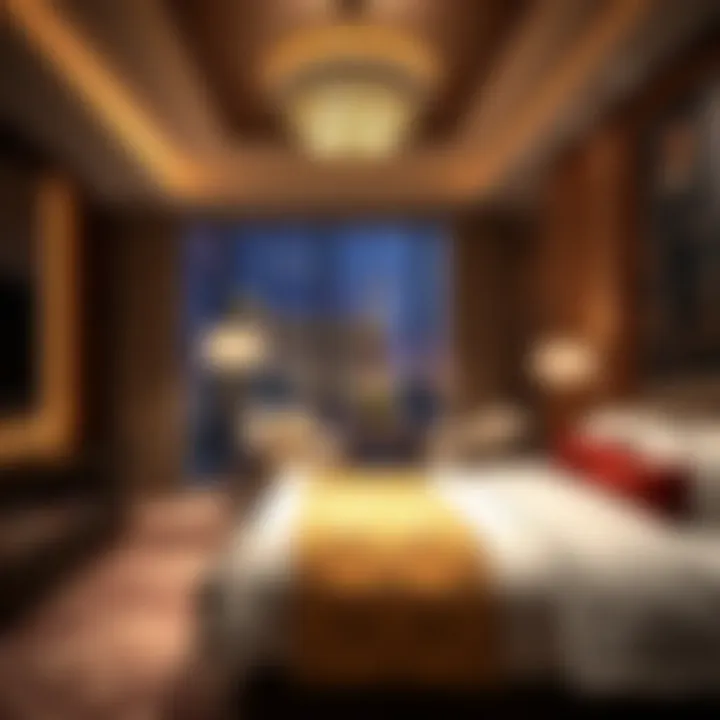 Luxurious guest room inside Bally's offering comfort and elegance