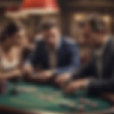 An engaging poker table scene with players in deep concentration.