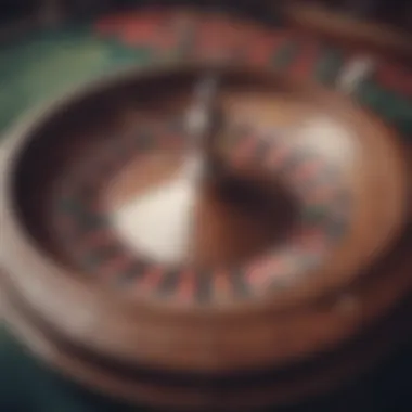 An intricate roulette wheel spinning