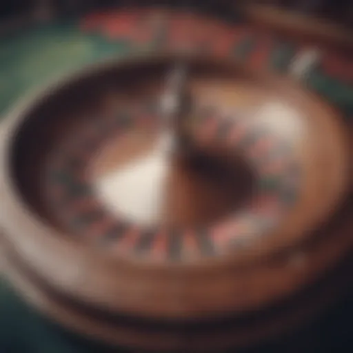 An intricate roulette wheel spinning