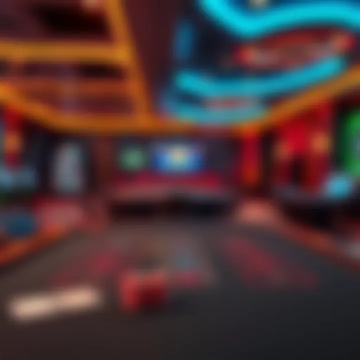 Virtual Casino Setting with Table Layout