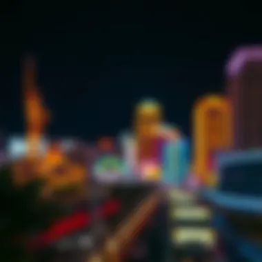 Nighttime Skyline of Atlantic City Casinos A panoramic view of Atlantic City's iconic casinos illuminated at night