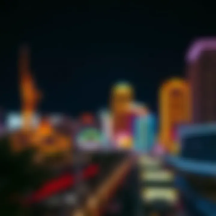 Nighttime Skyline of Atlantic City Casinos A panoramic view of Atlantic City's iconic casinos illuminated at night