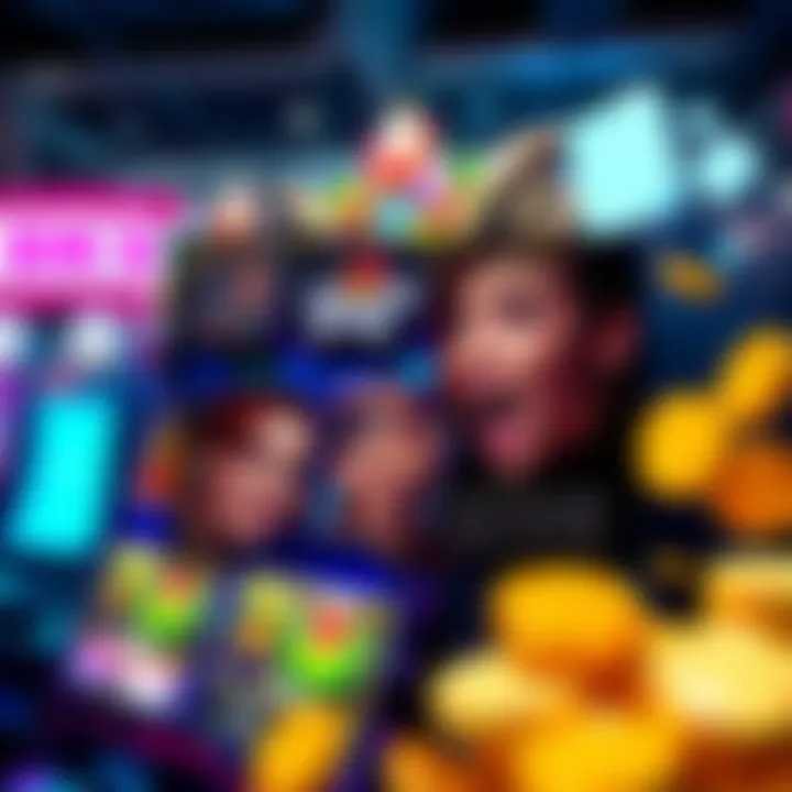 Strategic guide overlay on a thrilling gameplay moment of a free Konami slot.