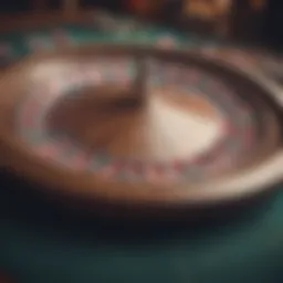 Virtual roulette wheel showcasing American roulette layout