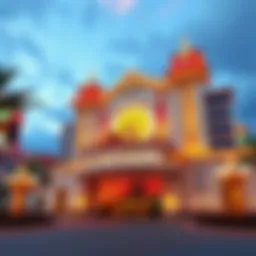 Exterior view of Caesars Casino showcasing its grandeur