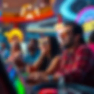 Diverse player demographics enjoying slot game