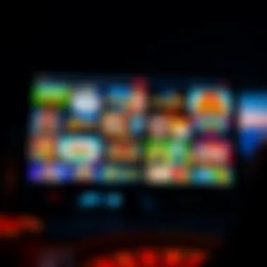 Variety of Games in Online Casino Platforms A diverse selection of games displayed on a computer screen.