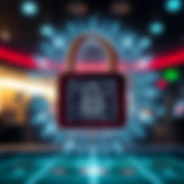 Security in No Download Online Casinos A secure digital lock symbolizing the safety of no download online casinos.