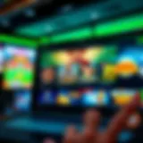 A vibrant online casino interface showcasing various games available for instant play.