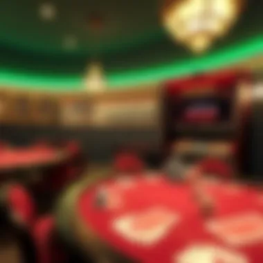 Historic display showcasing the evolution of poker