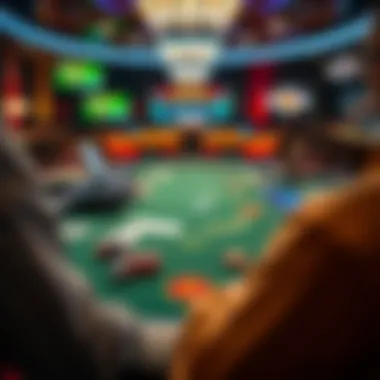 A vibrant online poker table showcasing various game layouts