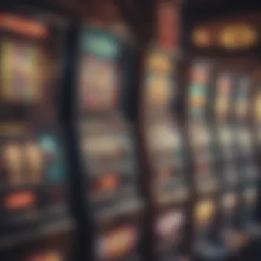 A colorful display of various slot machine games