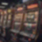 A vibrant array of slot machines showcasing different themes