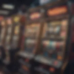 A vibrant array of slot machines showcasing different themes