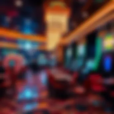 Casino floor with designated smoking areas and vibrant atmosphere