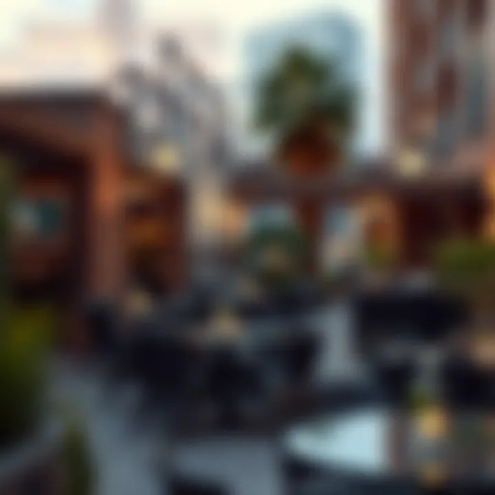 Outdoor patio of a Las Vegas hotel designed for smokers