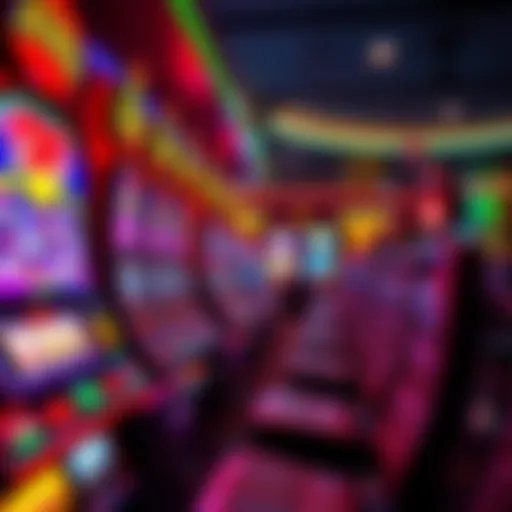 Vibrant slot machines in a Southern California casino