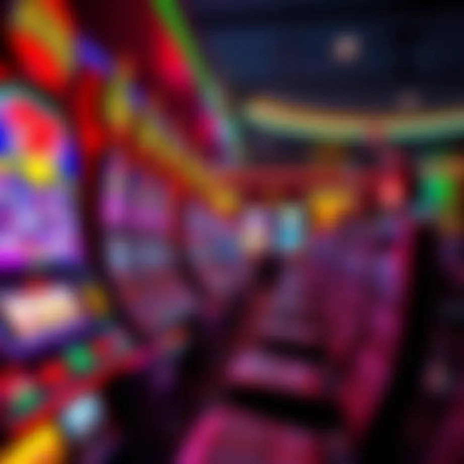 Vibrant slot machines in a Southern California casino