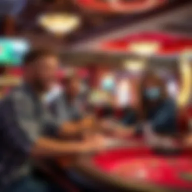 Gamers enjoying various table games in a local Elgin casino