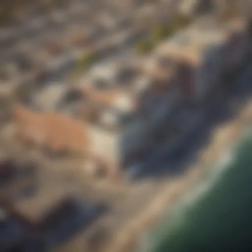 Aerial view of Far Rockaway highlighting the casino district