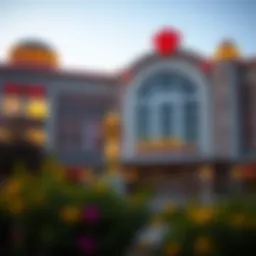 Exterior view of a prominent casino in Maine showcasing its architectural design.