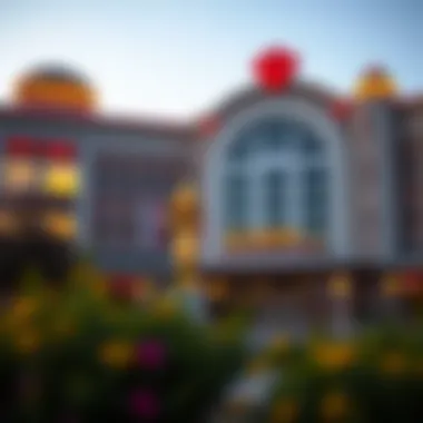 Exterior view of a prominent casino in Maine showcasing its architectural design.