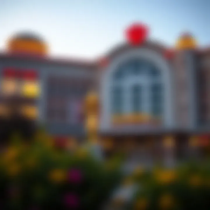 Exterior view of a prominent casino in Maine showcasing its architectural design.