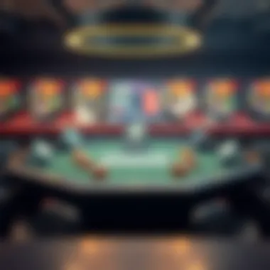 A virtual poker table displaying various training tools