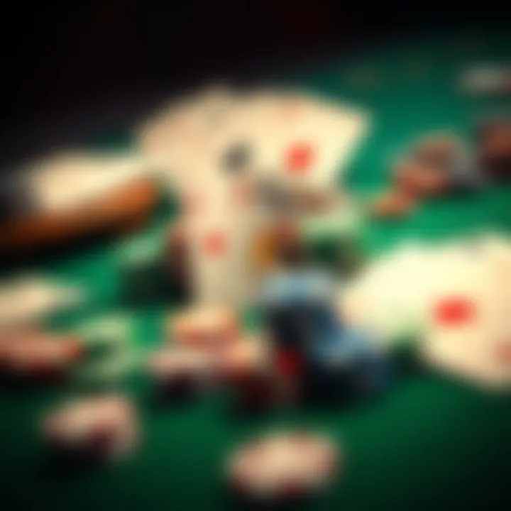 A visual representation of various poker game types arranged artistically