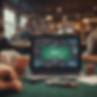 A digital display of poker analytics and strategy software