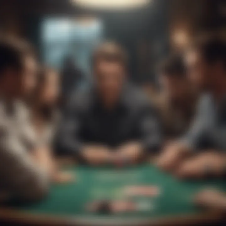 The tension of a high-stakes poker table showcasing player expressions