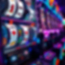 A close-up view of a bubble slot machine showcasing intricate design elements.