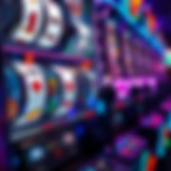 A close-up view of a bubble slot machine showcasing intricate design elements.