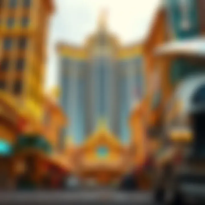 The impressive architecture of the Golden Nugget featuring a blend of modern and classic design