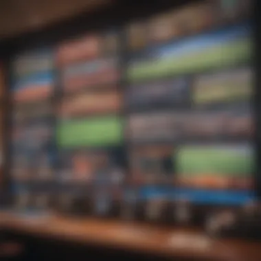 Real-time Sports Odds Display Digital displays of sports events and odds at Muckleshoot Sports Book
