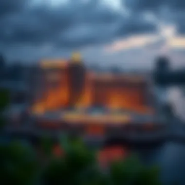 Architectural Grandeur of Encore Boston Harbor Aerial view of Encore Boston Harbor showcasing its architectural grandeur