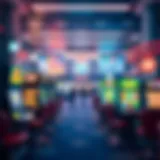 Virtual casino environment showcasing various gaming options