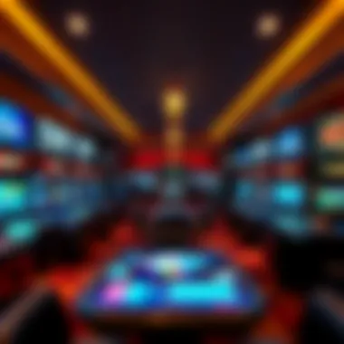 Interior view of gaming area featuring modern technology and user experience